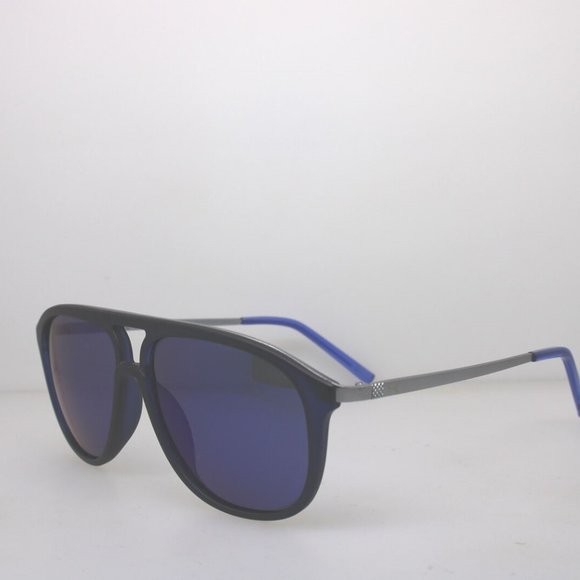Authentic Puma PE0042S Black Plastic Aviator unisex Sunglasses Blue Lens - Picture 1 of 3